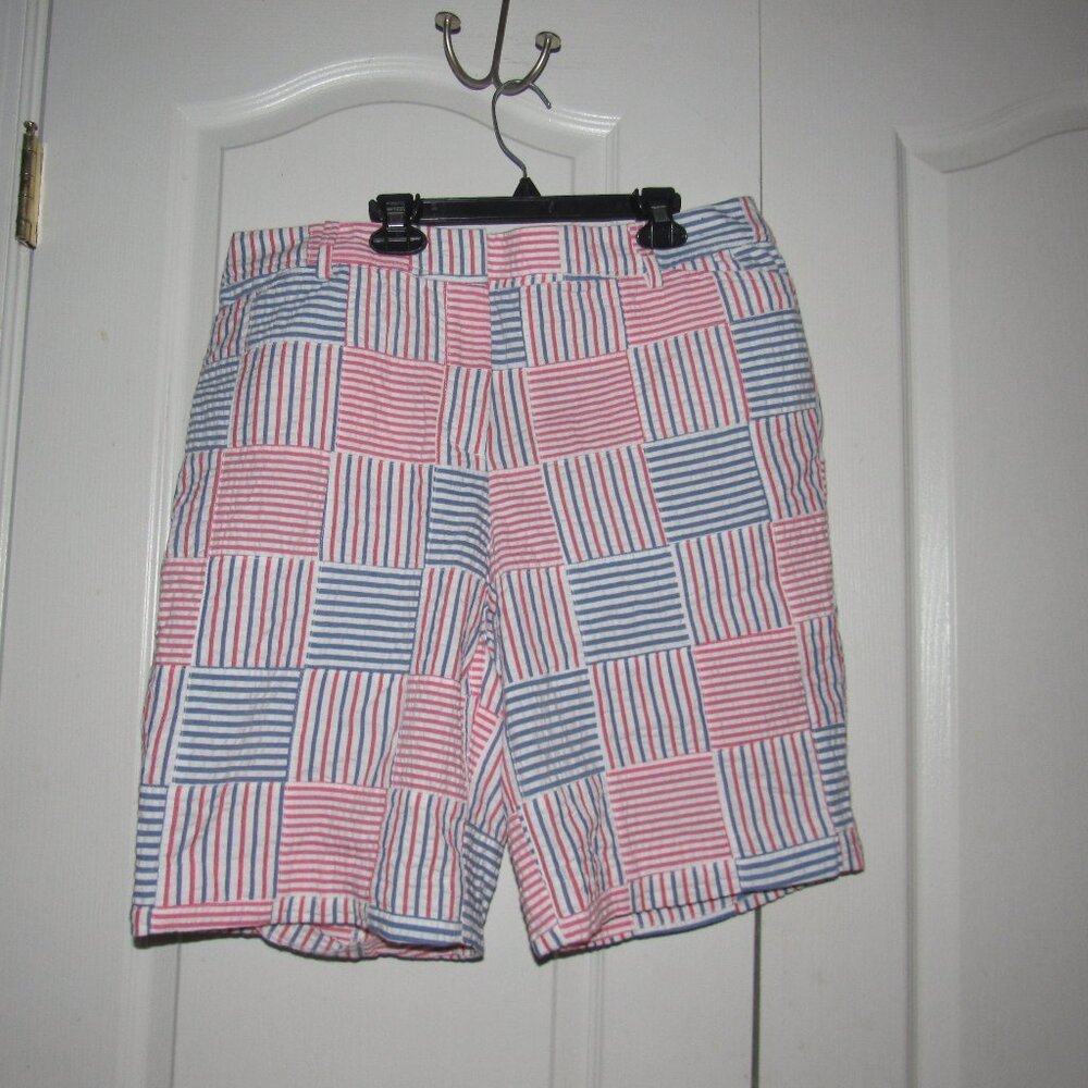 Talbots “Perfect Short” Patchwork Stripe Cotton S… - image 2